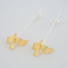 Eva Kuş Figürlü Gümüş Küpe